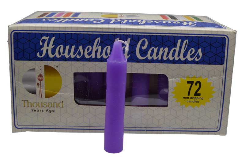 (set of 72) Purple 4" household candles (image for) (set of 72) Purple 4" household candles